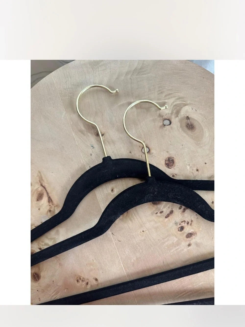 Mrs Black Velvet Wedding Hanger with Gold Hook